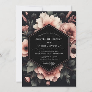 Invitación Boda de Elegancia Floral Rosado
