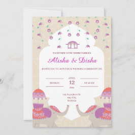 Invitación Boda de elegancia india