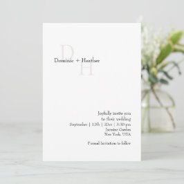 Invitación BODA de elegancia Minimalista CLASSIC