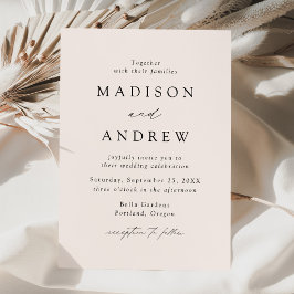Invitación Boda de Elegancia Moderna Cream