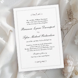 Invitación Boda de Elegancia Simple Clásica