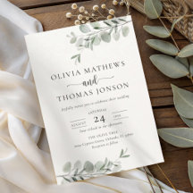 Boda de elegante vegetación botánica