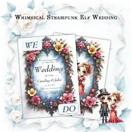 Invitación Boda de Elfo Caprichosa Steampunk