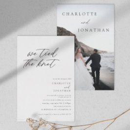 Invitación Boda de Elopement con Caligrafía Elegante Moderna