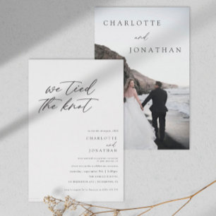 Invitación Boda de Elopement con Caligrafía Elegante Moderna