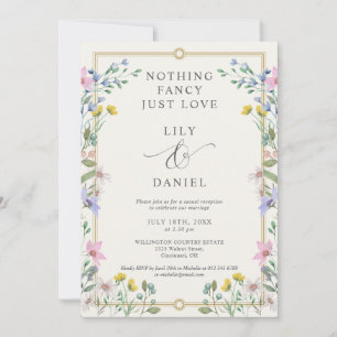 Invitación Boda de Elopement de Jardín Floral Campestre Recep