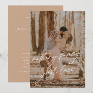 Invitación Boda de Elopement Fotográfico Sin Adornos Solo Amo