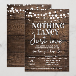 Invitación Boda de Elopement Rústico
