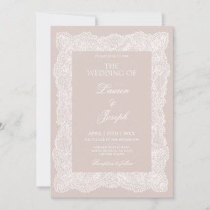 Invitación Boda de encaje