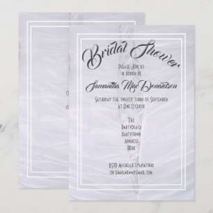 Invitación Boda de encaje blanco vestido ducha de novia