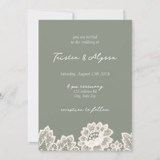 Invitación Boda de encaje de Cordelia