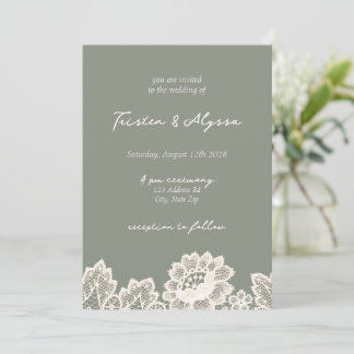 Invitación Boda de encaje de Cordelia