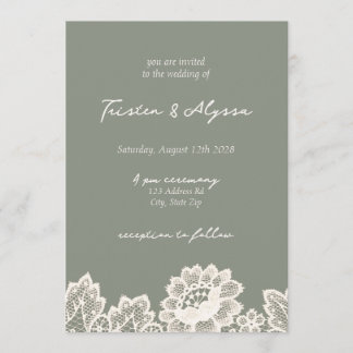 Invitación Boda de encaje de Cordelia