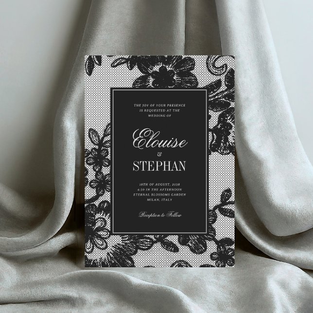 Invitación Boda de encaje vintage (Subido por el creador)