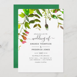 Invitación Boda de energía de primavera acuática