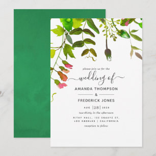 Invitación Boda de energía de primavera acuática