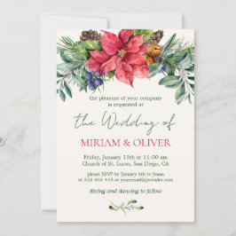 Invitación Boda de energía eólica de Poinsettia
