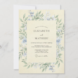 Invitación Boda de Enredadera Amarilla de Centaurea
