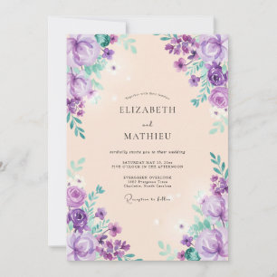 Invitación Boda de ensueño botánico de lavanda