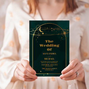 Invitación Boda de ensueño con galaxia estrellada y espacio