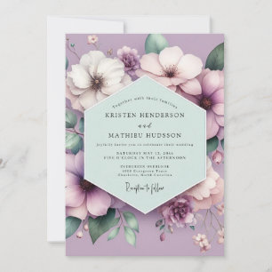 Invitación Boda de ensueño floral de lavanda