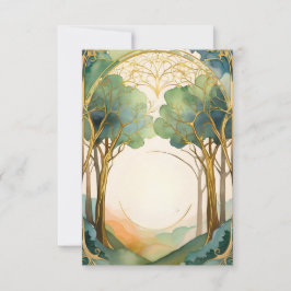 Invitación boda de entrada de arte de selva