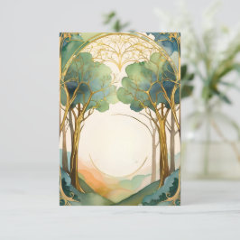Invitación boda de entrada de arte de selva
