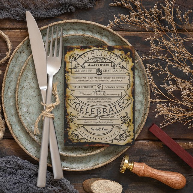 Invitación Boda de entradas medievales del renacimiento ruso (Subido por el creador)