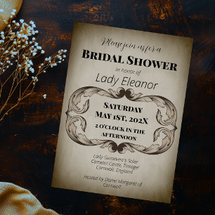 Invitación Boda de Época Medieval Renacentista Oscura y Román
