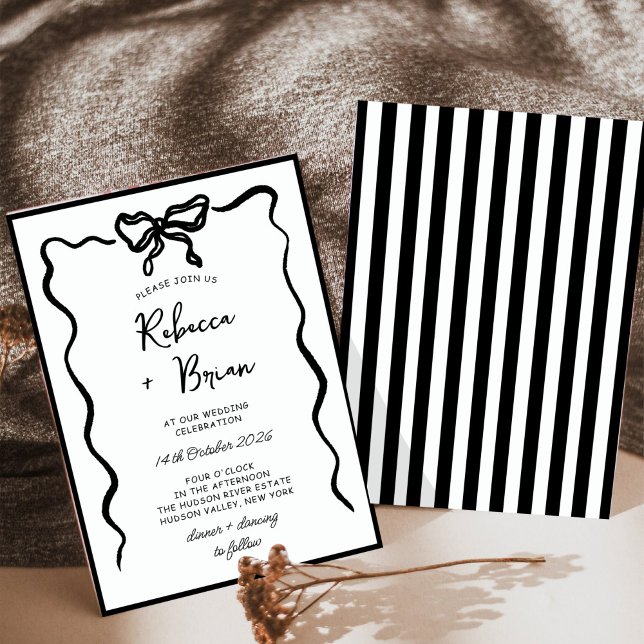 Invitación Boda De Esbozo De Cinta De Hojas Dibujadas A Mano  (Subido por el creador)