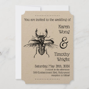 Invitación Boda de escarabajos de Stag