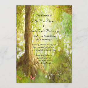 Invitación Boda de escena forestal encantada