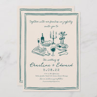 Boda de escritura a mano para dibujos humorísticos