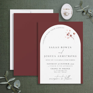 Invitación Boda de escritura botánica invi