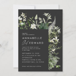 Invitación Boda de escritura botánica moderna y elegante en n