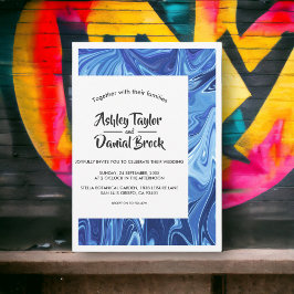 Invitación Boda de escritura de arte Minimalista de resumen a