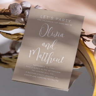Invitación Boda de escritura de escritura de escritura de tau