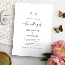 Boda de escritura de monograma