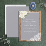 Invitación Boda de escritura formal de guion de encaje de mad<br><div class="desc">¡Estamos tan contentos con esta tradicional invitación a la foto boda, gris claro y rústico! No fue fácil venir con un diseño rústico gris claro que sentimos que cumplíamos con nuestras exigencias estéticas, pero luego lo hicimos, ¡y ahora estamos enamorados! Con tipografía de escritura con letras a mano, flores de...</div>