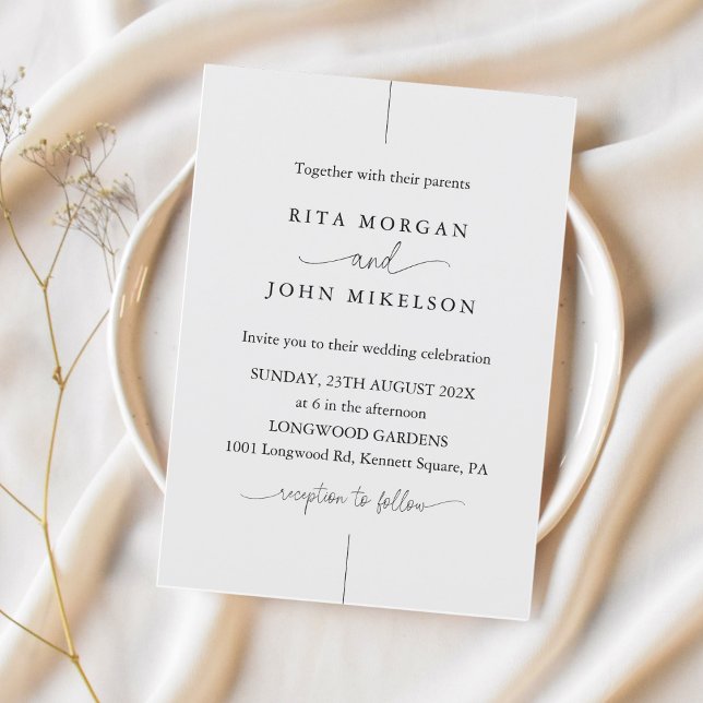Invitación Boda de escritura Minimalista moderna (Subido por el creador)