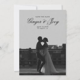 Invitación Boda de escritura Minimalista moderna Guardar la f