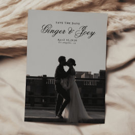 Invitación Boda de escritura Minimalista moderna Guardar la f