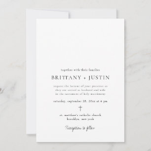 Invitación Boda de escritura negra moderna de Bretaña con RSV