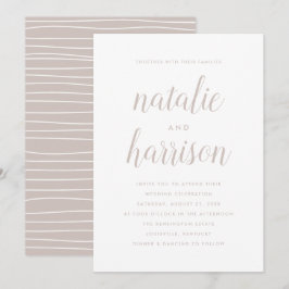 Invitación Boda de escritura simple y moderna