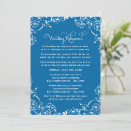 Invitación Boda de escroto azul vintage