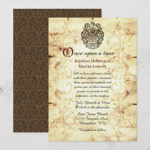 Invitación Boda de Escudo de Unicorn de Fairytale