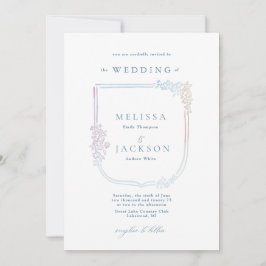 Invitación Boda de Escudo Floral de Armas