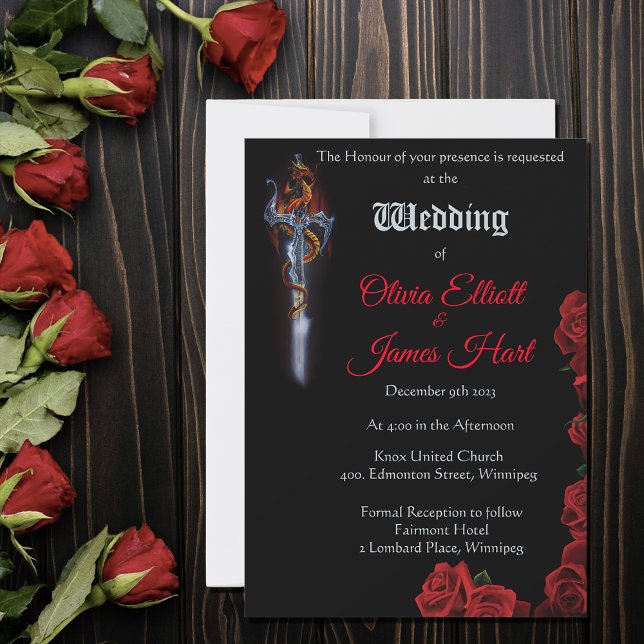 Invitación Boda de espadas de los Rosas del Dragón Rojo (Subido por el creador)