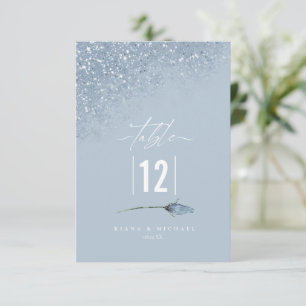 Invitación Boda de espárragos florales Número de tabla ID889
