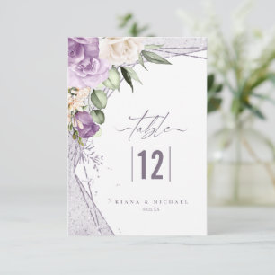 Invitación Boda de espárragos florales Número de tabla Mauve